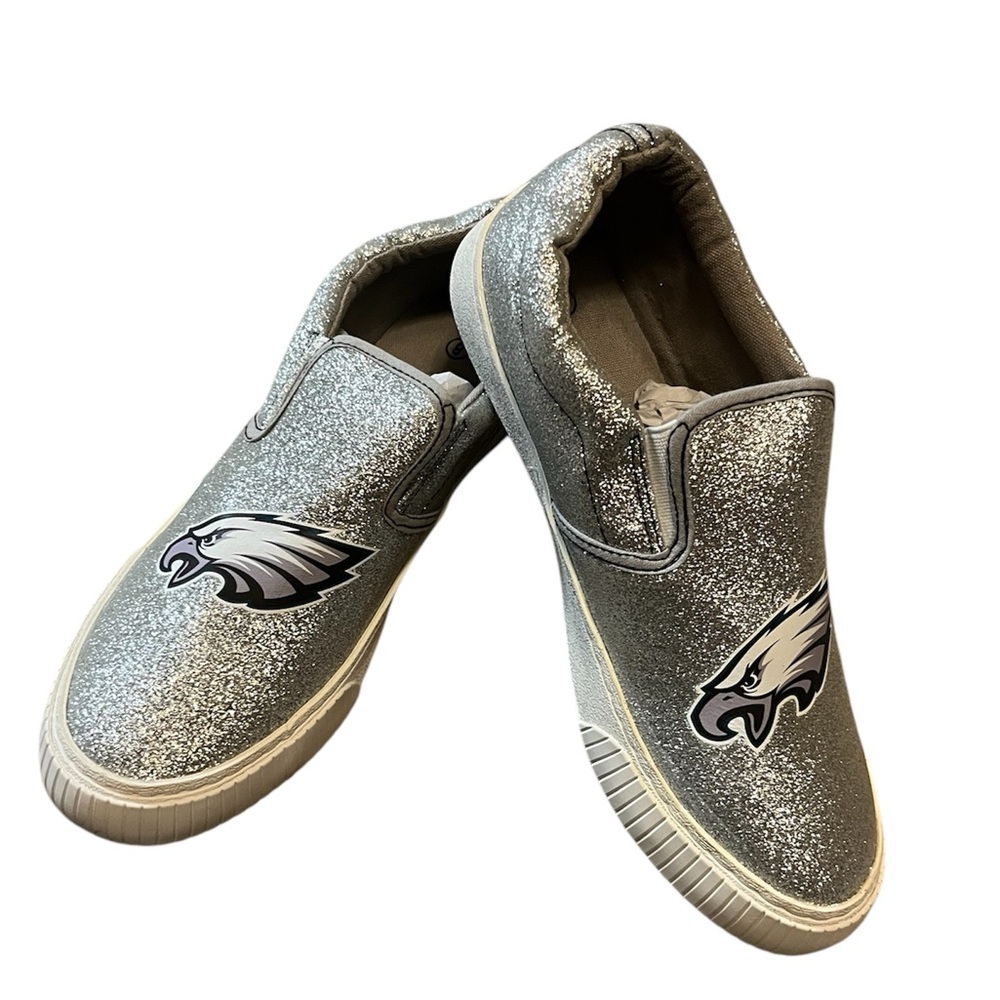🆕 Philadelphia Eagles Glitter Slip-On Sneakers